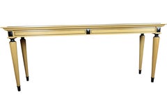 Britischer Konsolentisch aus Seidenholz mit Marmorplatte von David Linley, Mid-Century Modern