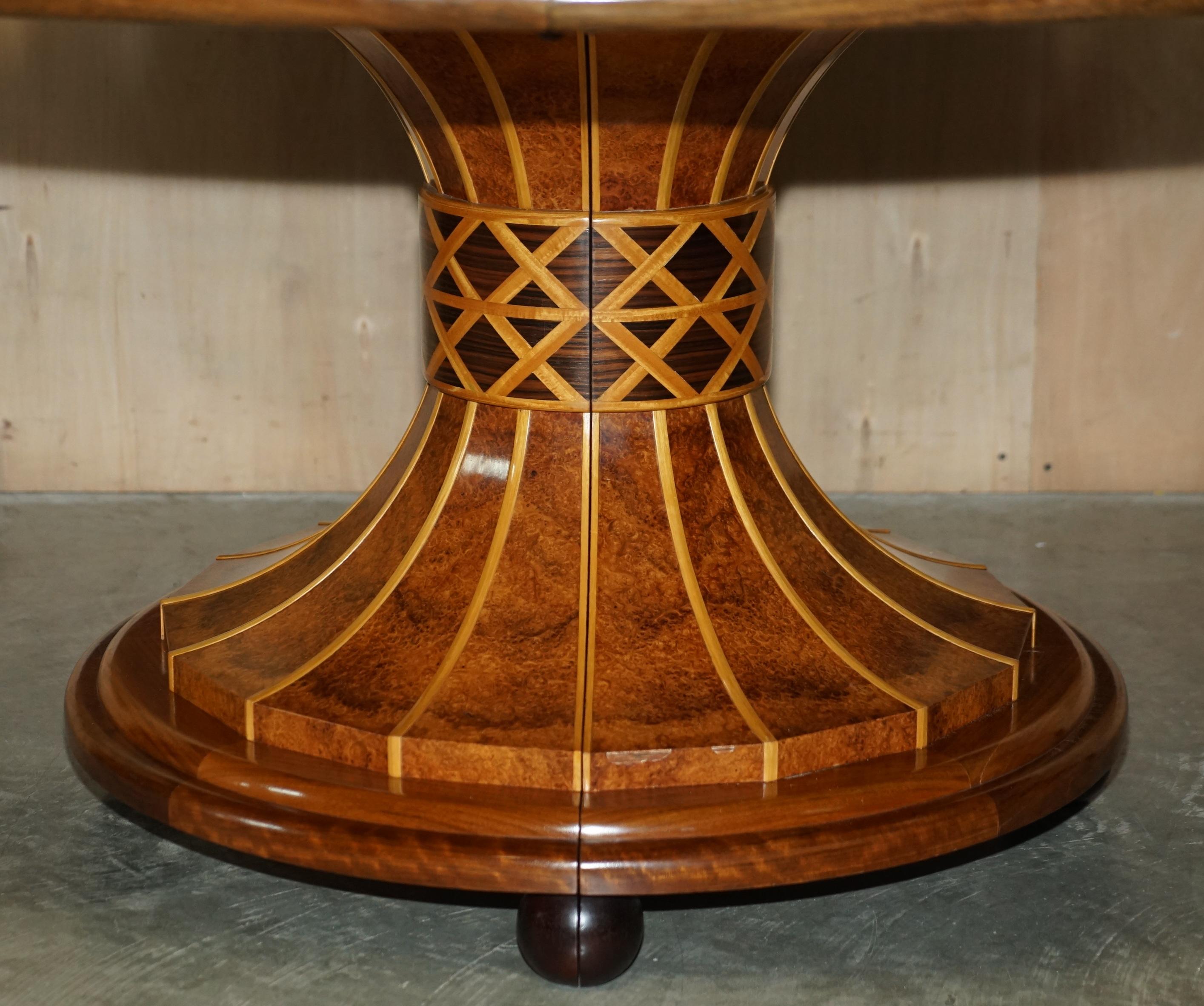 Hand-Crafted David Linley Custom Commission Round to Oval Extending Dining Table