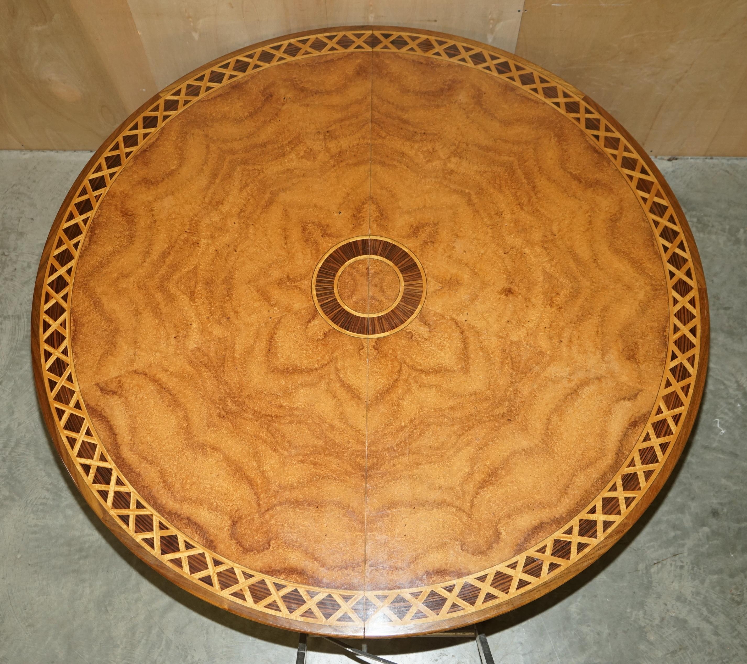 David Linley Custom Commission Round to Oval Extending Dining Table 1