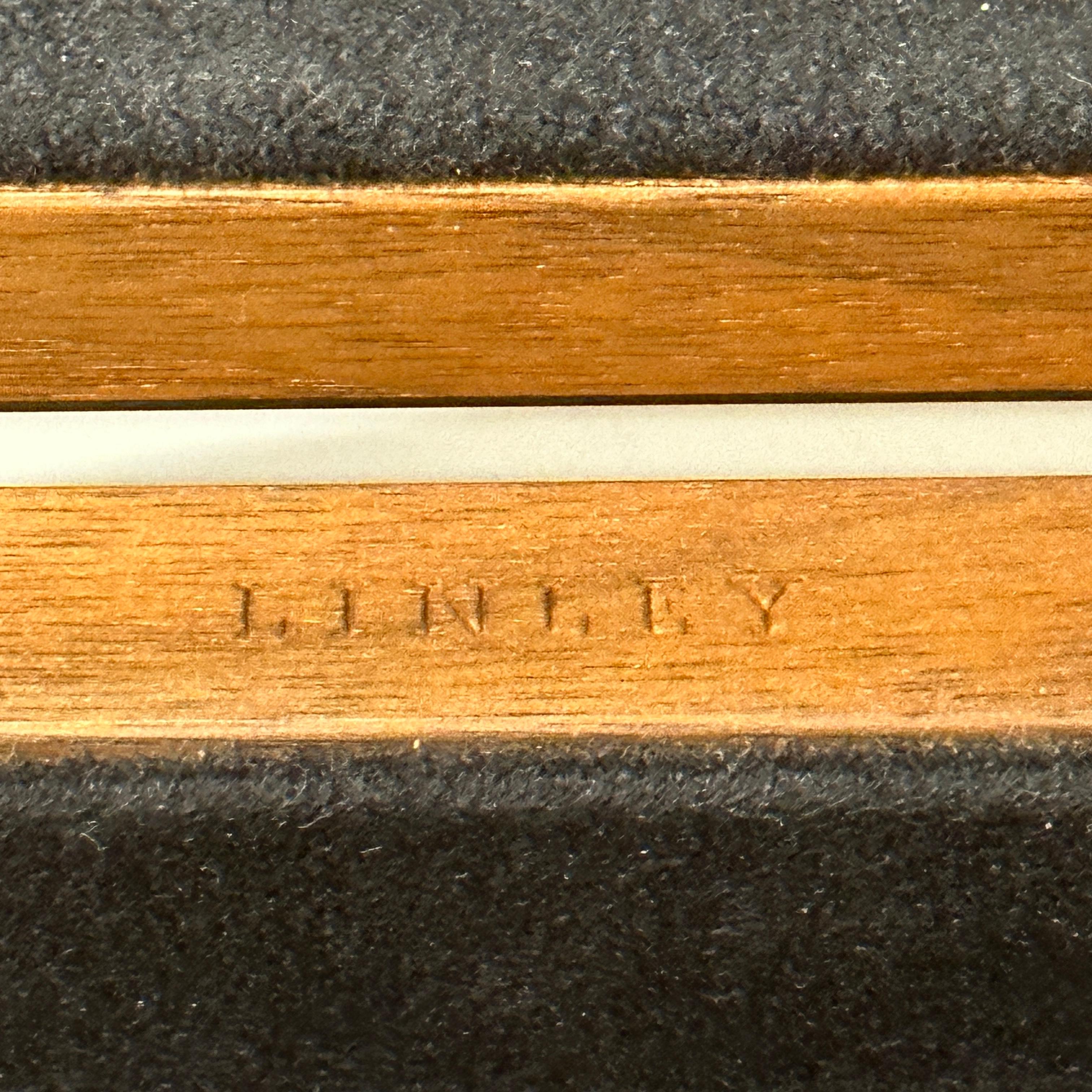 David Linley London Marquetry Watch and Cufflink Jewelry Box with Key 9