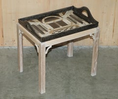 DAVID LINLEY PERSPECTIVE TRAY TABLE WiTH ITALIAN MOSAIC TILE STYLE FINISH