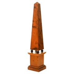 David Linley Sycamore And Burr Walnut Wood Desk Obelisk