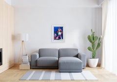 David Llyod Glover Original Mixed Media Painting of Muhammed Ali vs Sonny Liston