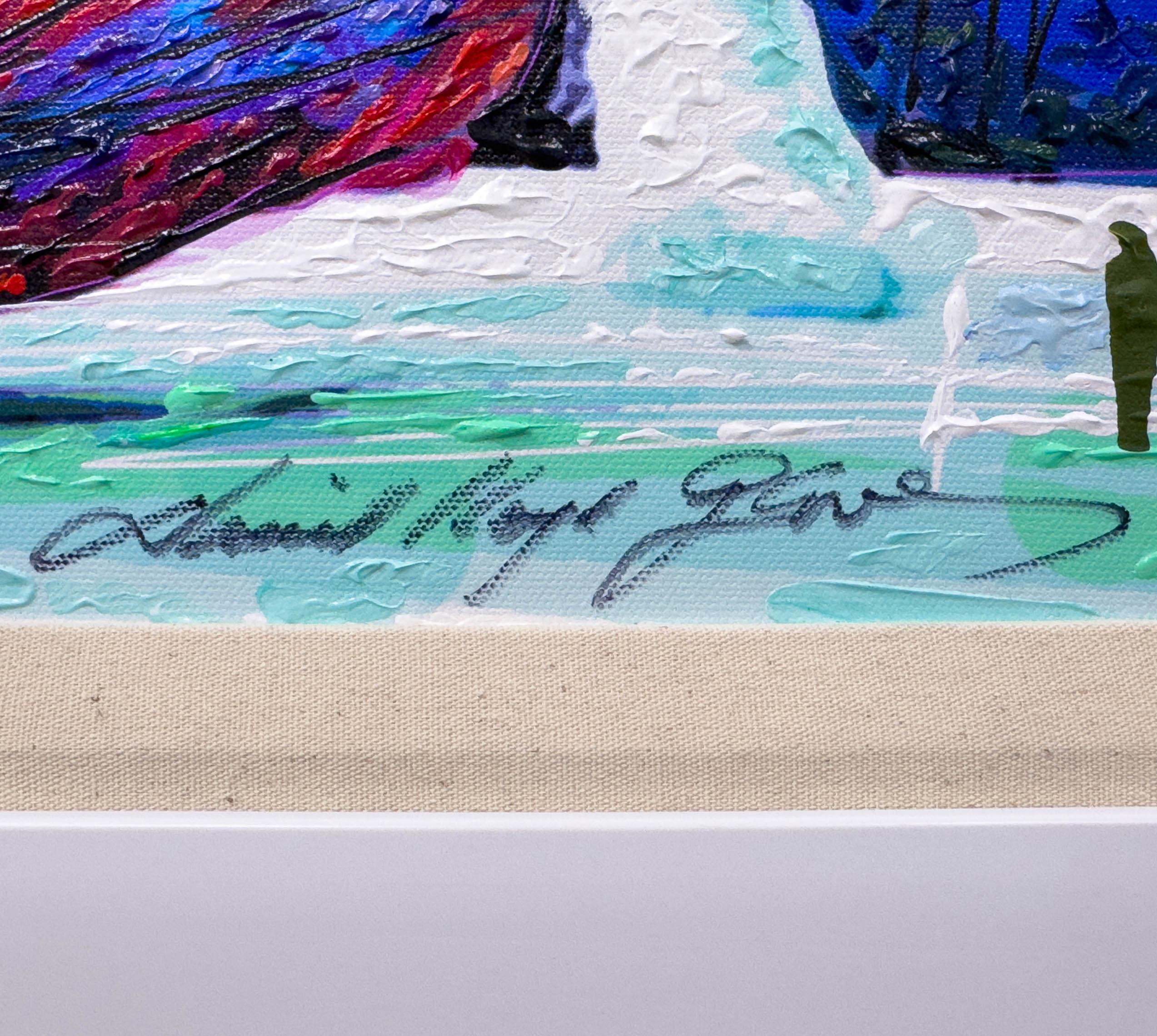 Peinture technique mixte originale de Muhammed Ali contre Sonny Liston en vente 6
