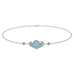David Locco Bracelet Alma en or 18 carats durable bleu 