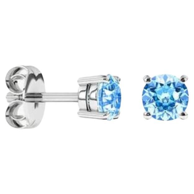 David Locco Earrings 5C Sustainable Gloss  Timeless Blue Diamonds 0.1ct For Sale