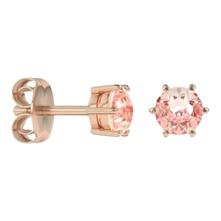 Boucles d
oreilles David Locco 5C Sustainable Gloss  Timeless Rose Gold Diamonds 0.20ct en vente
