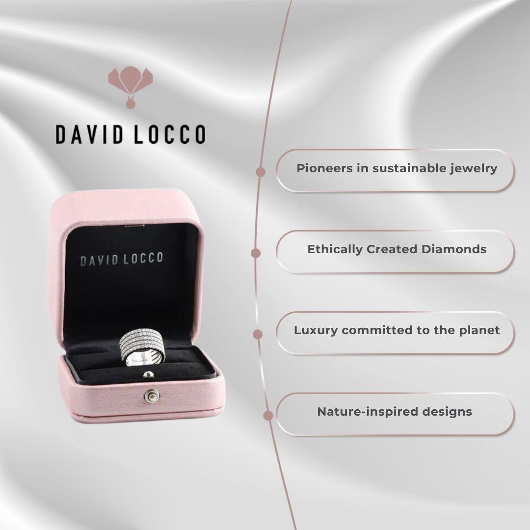 David Locco Rose Gold Heritage Five Ring 18K sustainable gold Blue Diamond For Sale 1