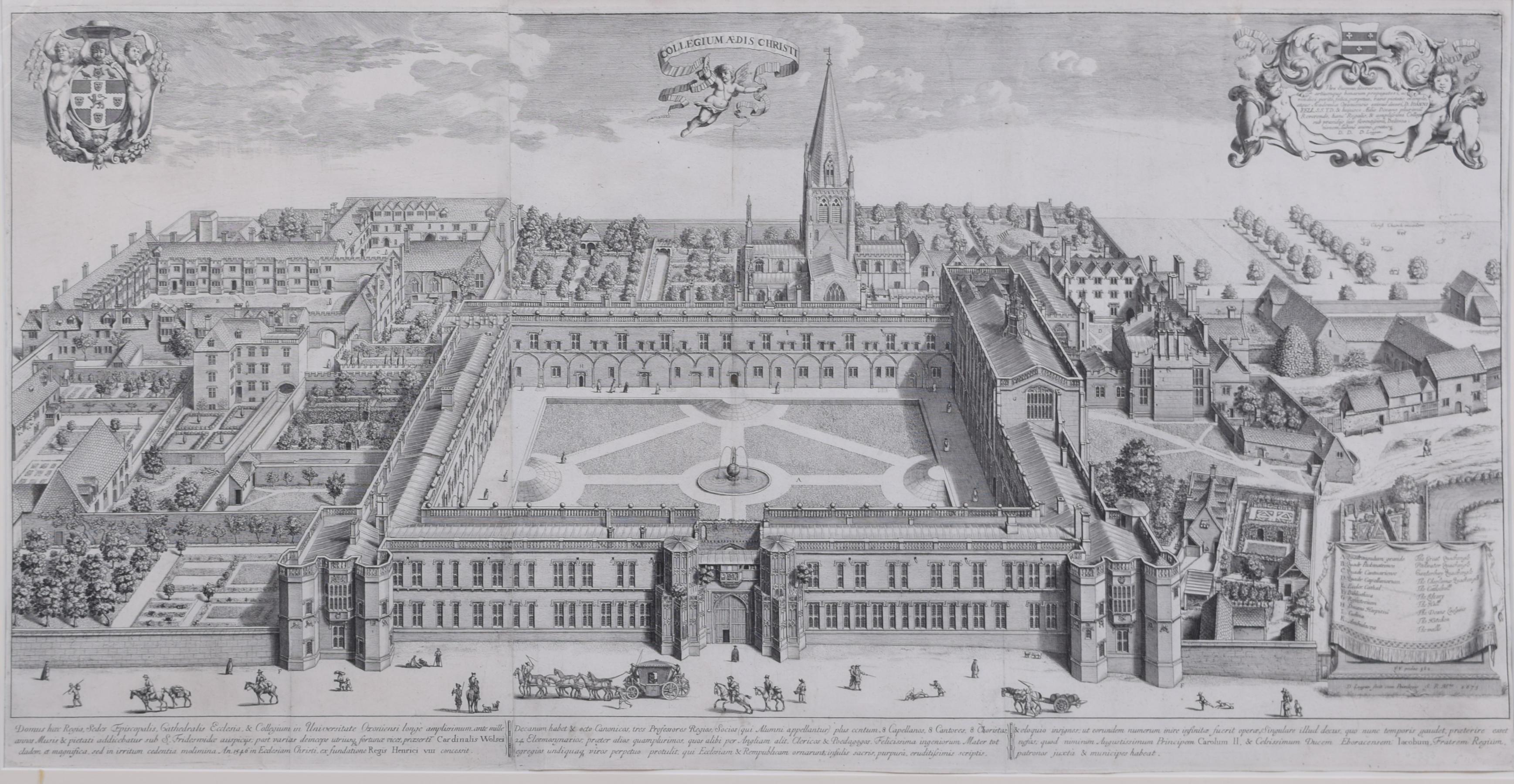 To see our other views of Oxford and Cambridge, scroll down to "More from this Seller" and below it click on "See all from this seller" - or send us a message if you cannot find the view you want.

David Loggan (1634 - 1692)
Christ Church, Oxford
