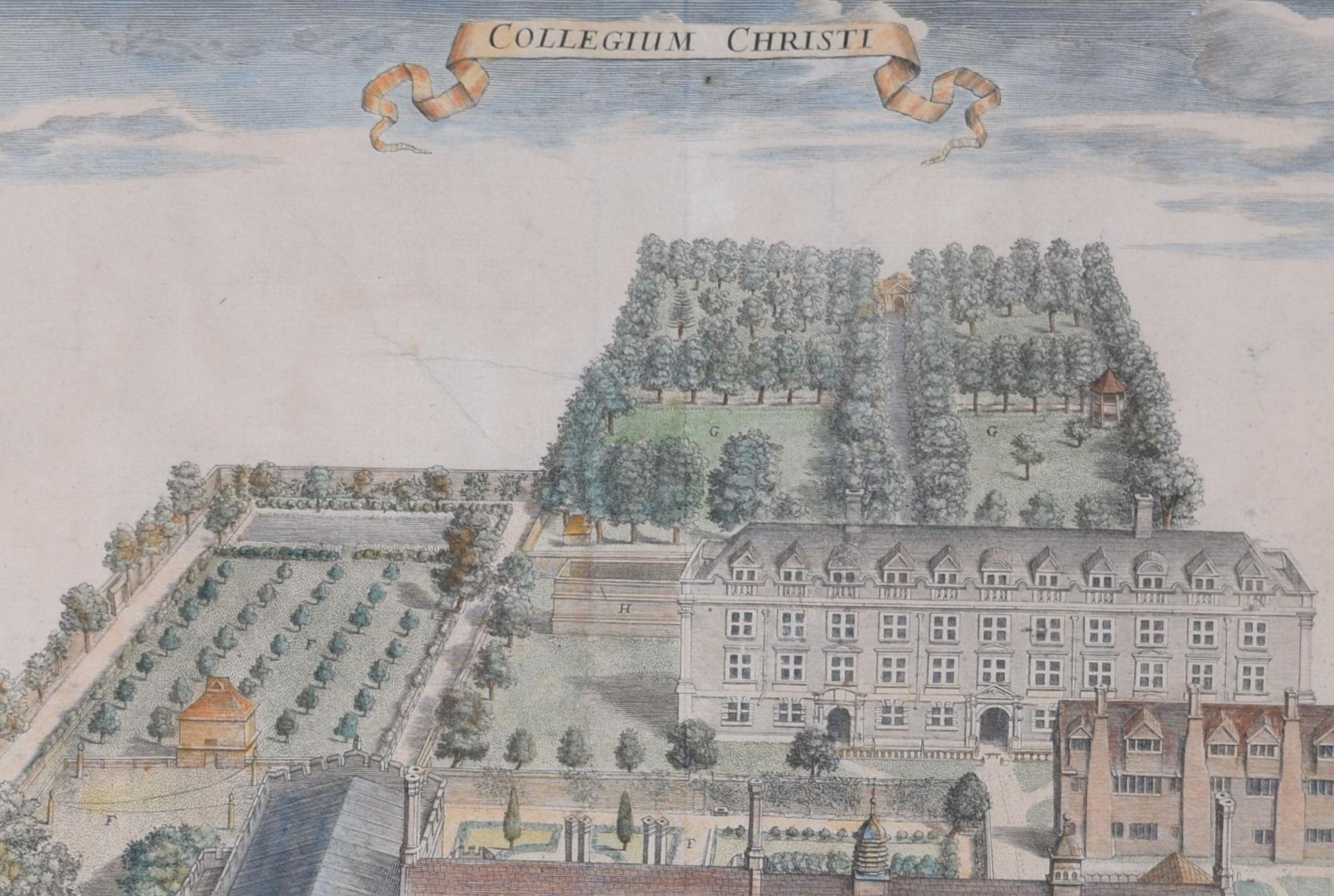Christ's College, Cambridge 1690 gravure de David Loggan en vente 2