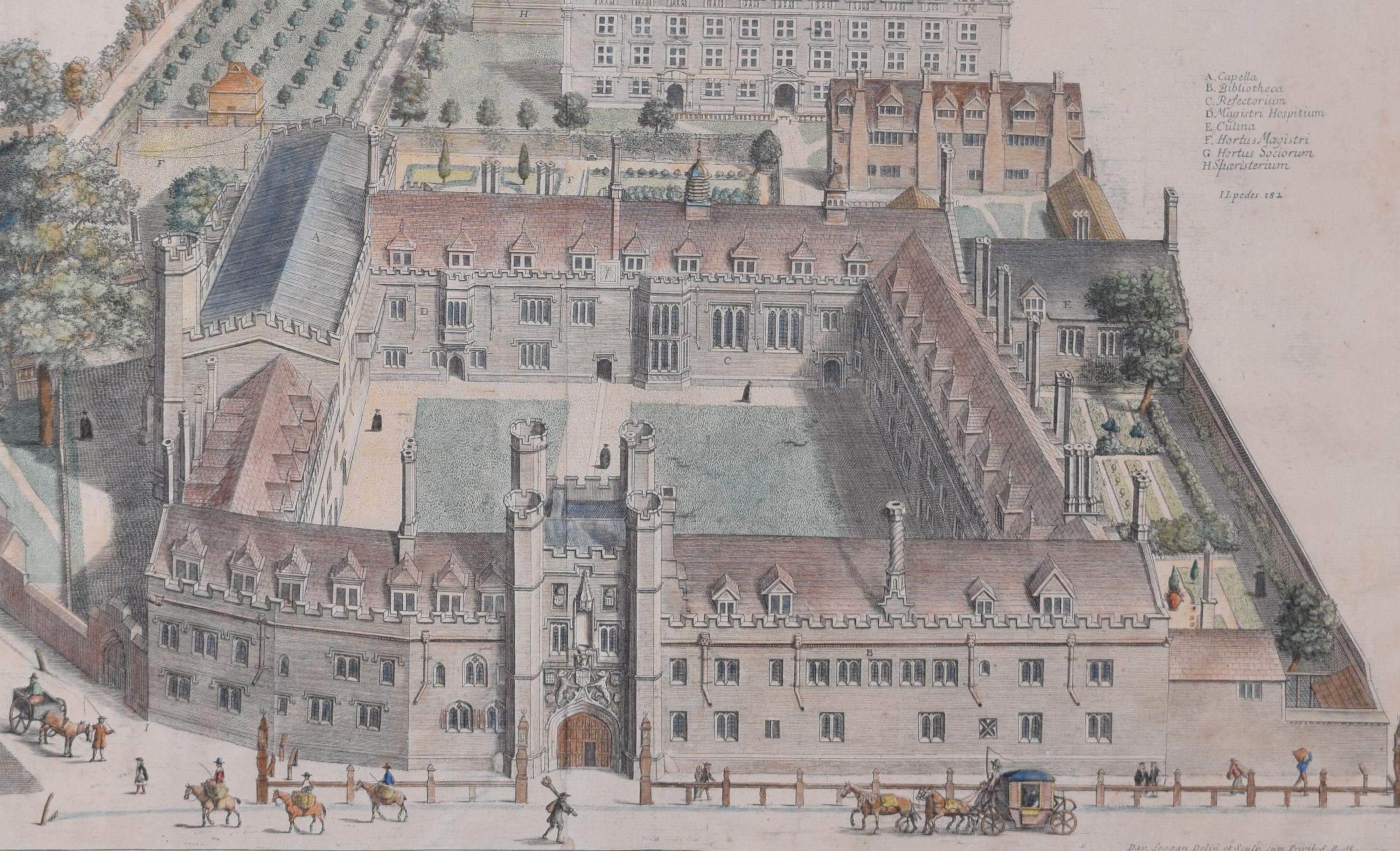 Christ's College, Cambridge 1690 gravure de David Loggan en vente 4