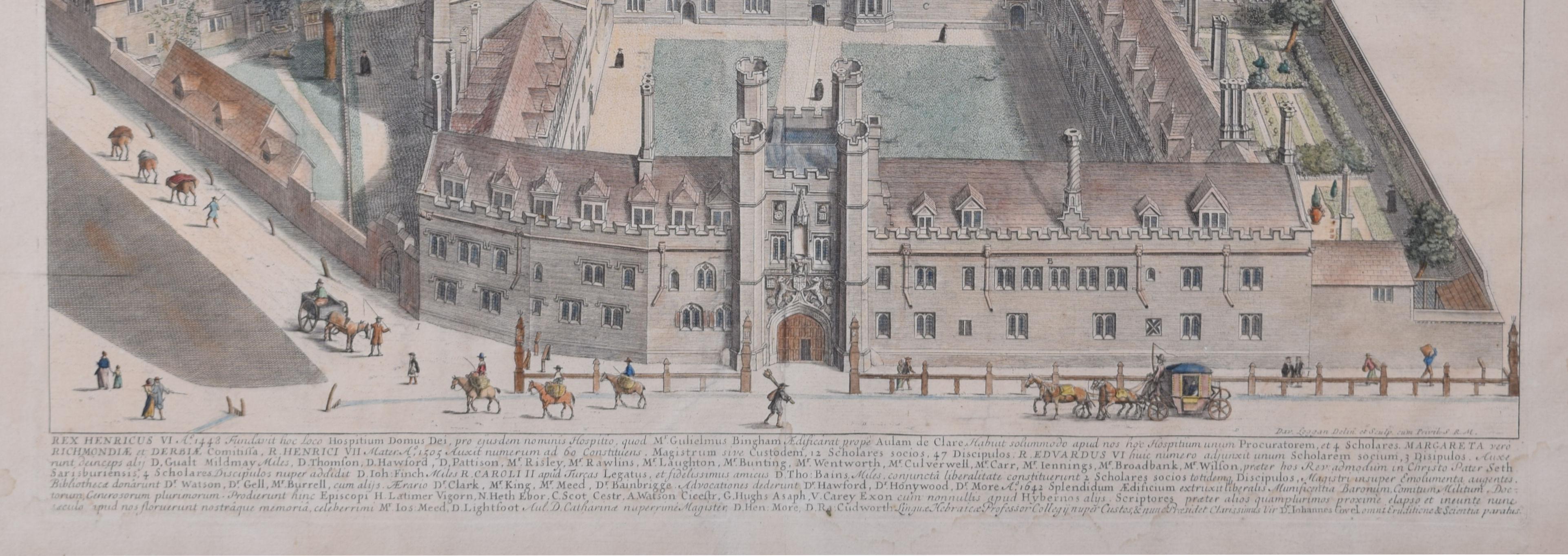 Christ's College, Cambridge 1690 gravure de David Loggan en vente 5