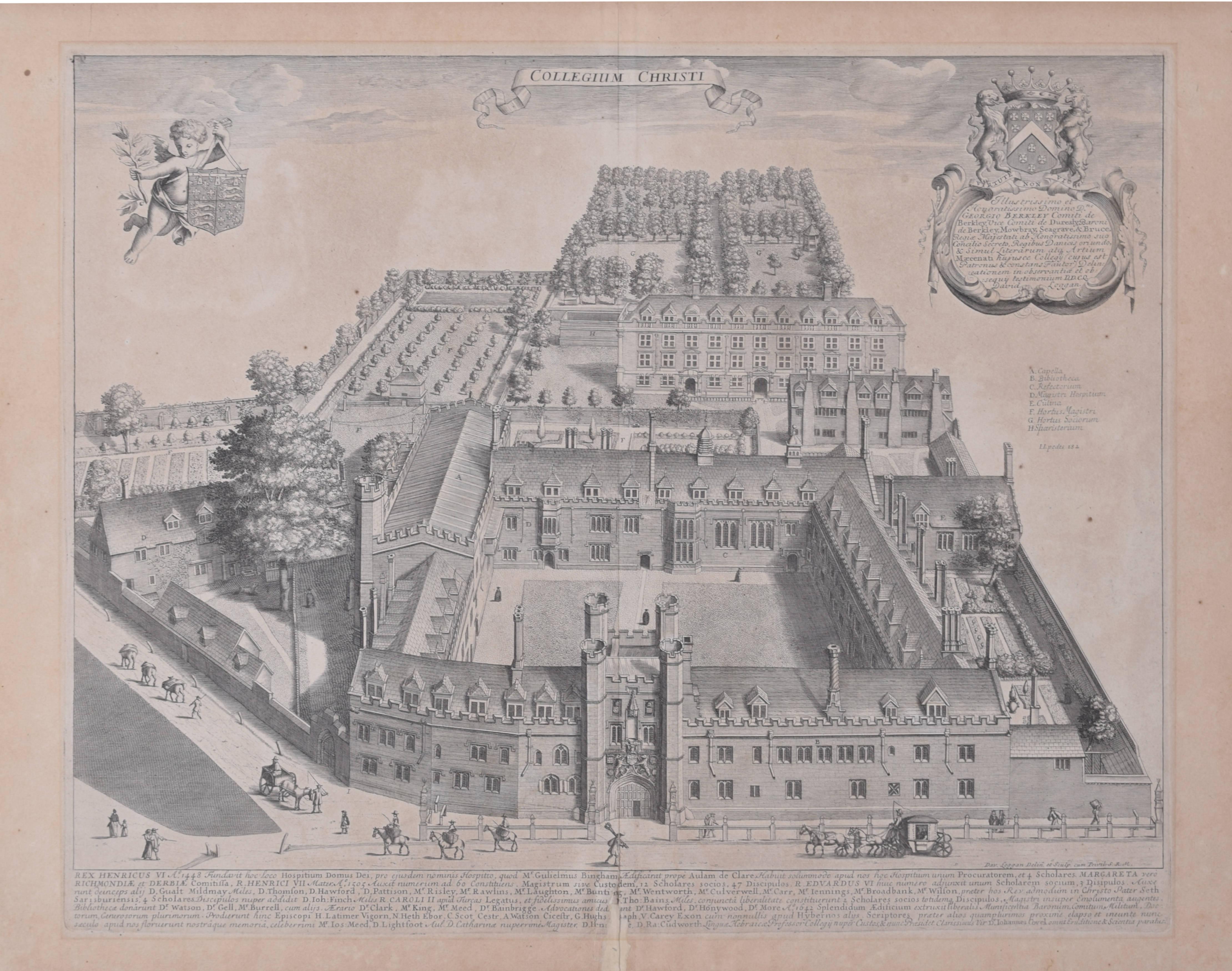 To see our other views of Oxford and Cambridge, scroll down to "More from this Seller" and below it click on "See all from this seller" - or send us a message if you cannot find the view you want.

David Loggan (1634 - 1692)
Christ's College,