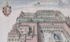 Corpus Christi College, Oxford 1675 engraving by David Loggan