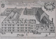 David Loggan Exeter College, Oxford Engraving 1675