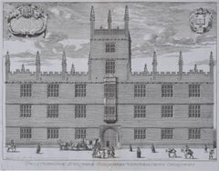 Gravure des écoles publiques d'Oxford de David Loggan, 1675