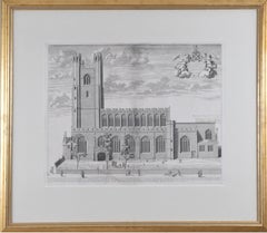 David Loggan: Great St Mary's Church Cambridge University engraving 1690
