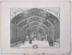 David Loggan Old Divinity School Oxford Scholae Theologicae Print 1675 engraving