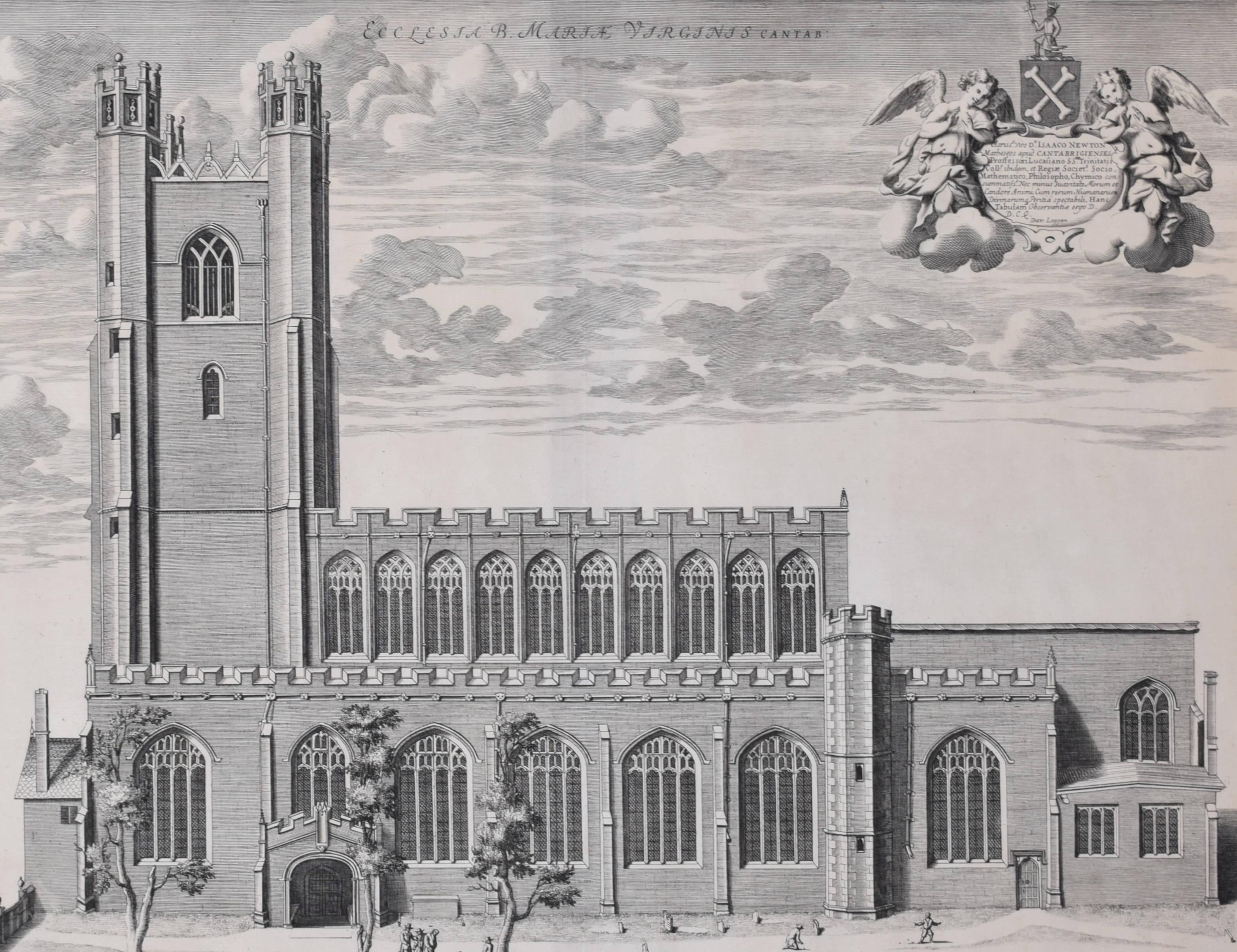 Great St Mary's, Université de Cambridge, gravure de David Loggan de 1690 en vente 2