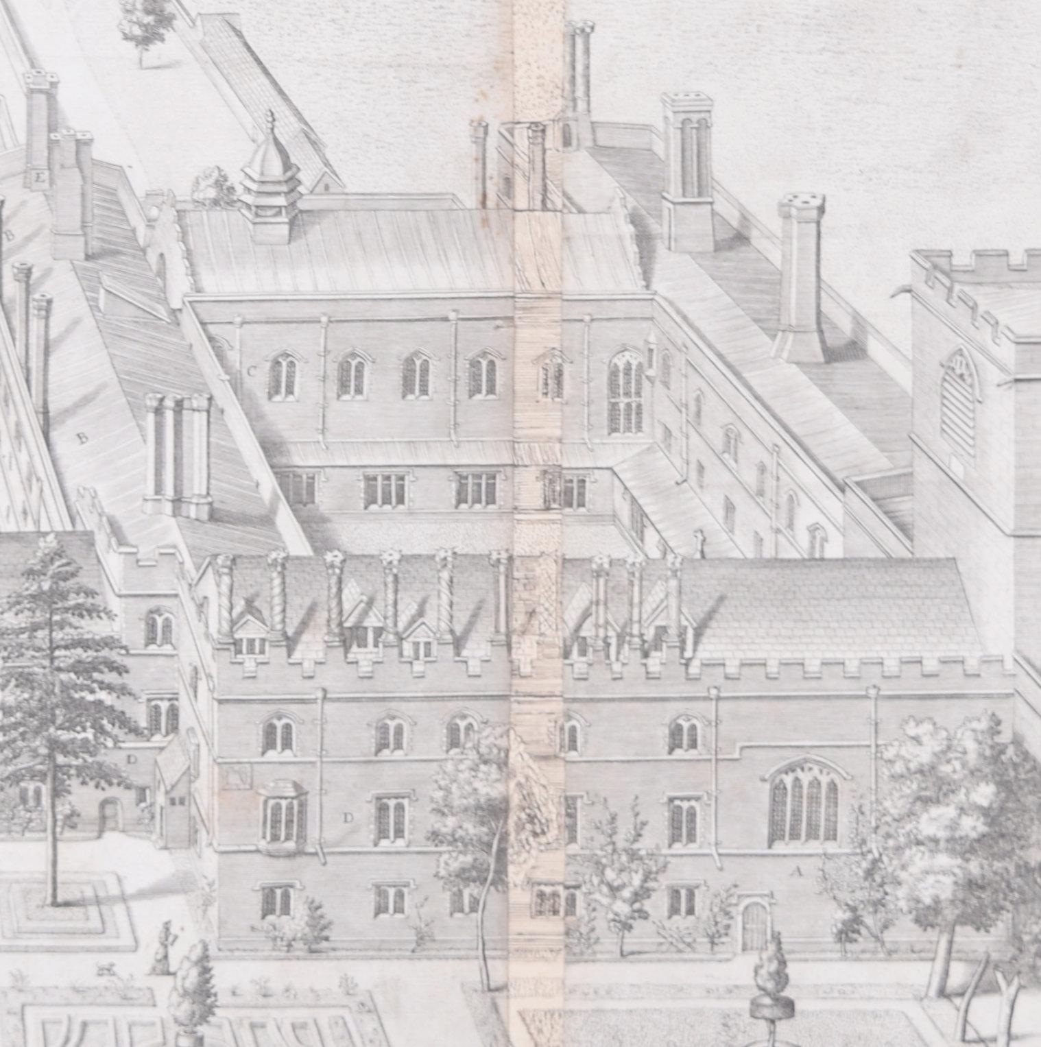 Jesus College, Cambridge engraving by David Loggan For Sale 1