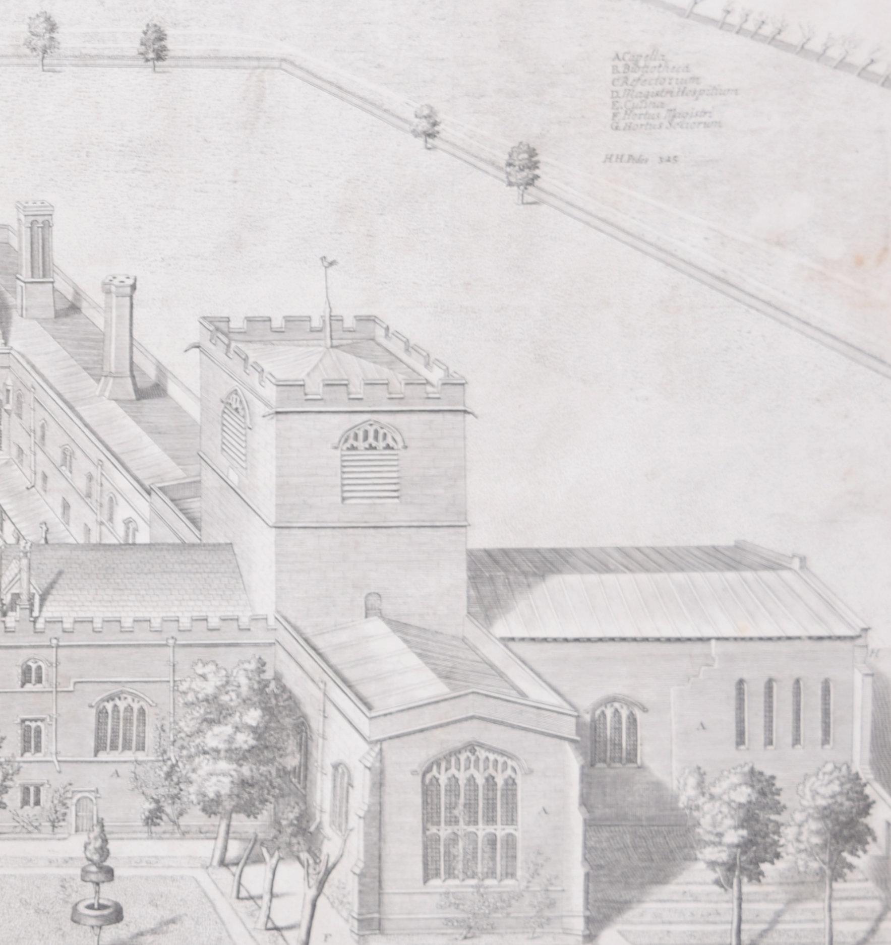 Jesus College, Cambridge engraving by David Loggan For Sale 2