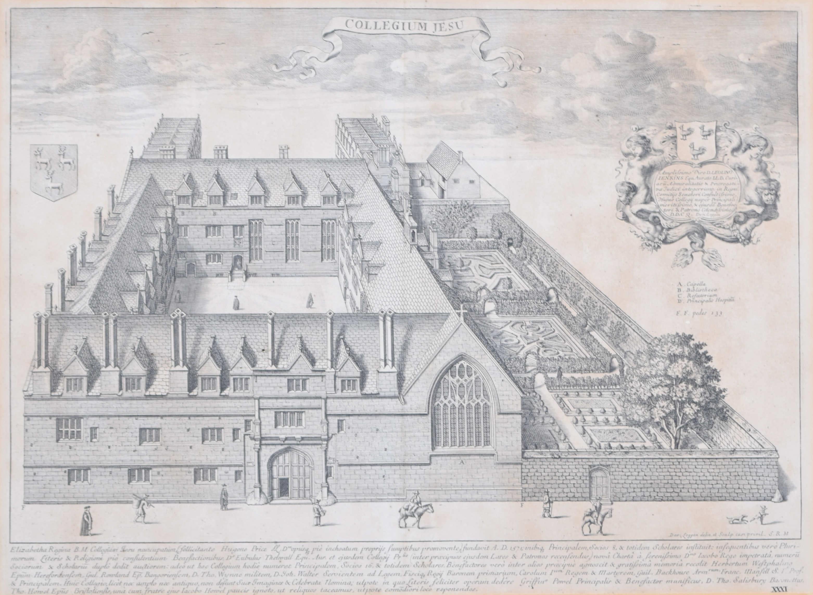 To see our other views of Oxford and Cambridge, scroll down to "More from this Seller" and below it click on "See all from this Seller" - or send us a message if you cannot find the view you want.

David Loggan (1634 - 1692)
Jesus College, Oxford