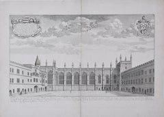 New College, Oxford engraving by David Loggan
