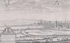 Oxford 1675 engraving by David Loggan Prospectus Oxoniae Orientalis