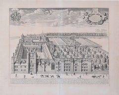 Queens' College, Cambridge David Loggan 1690 engraving