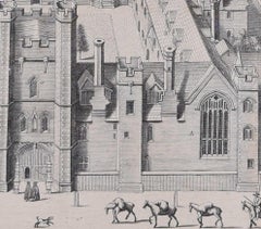 Queens' College, Cambridge, engraving by David Loggan