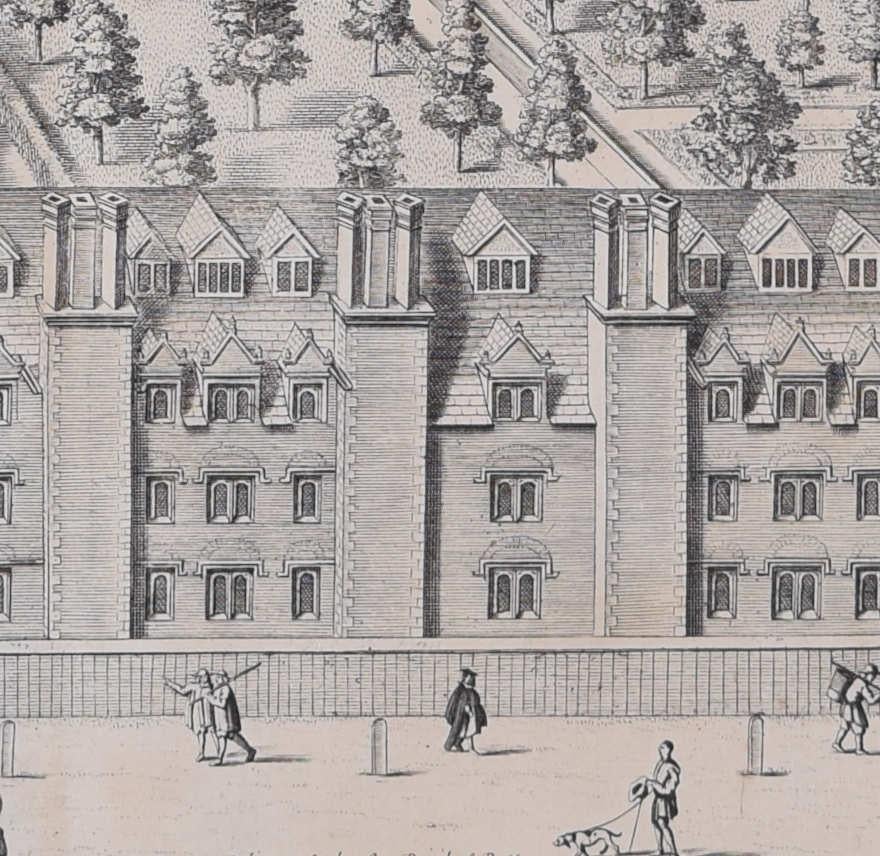 Queens' College, Cambridge, engraving by David Loggan For Sale 2