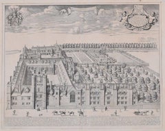 Queens' College, Cambridge, Gravur von David Loggan