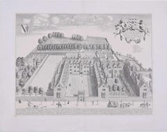 Sidney Sussex, Cambridge, engraving by David Loggan