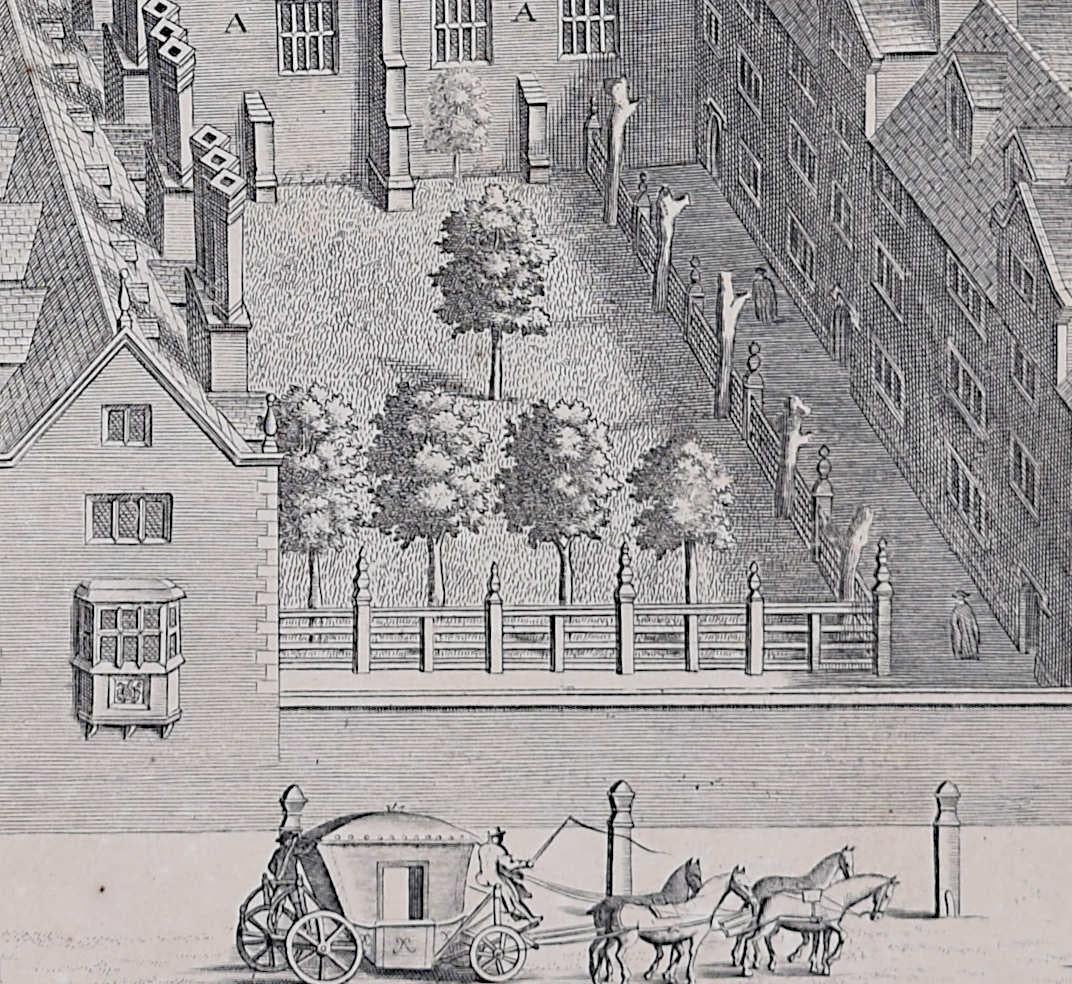 Sidney Sussex College, Cambridge grabado por David Loggan en venta 1
