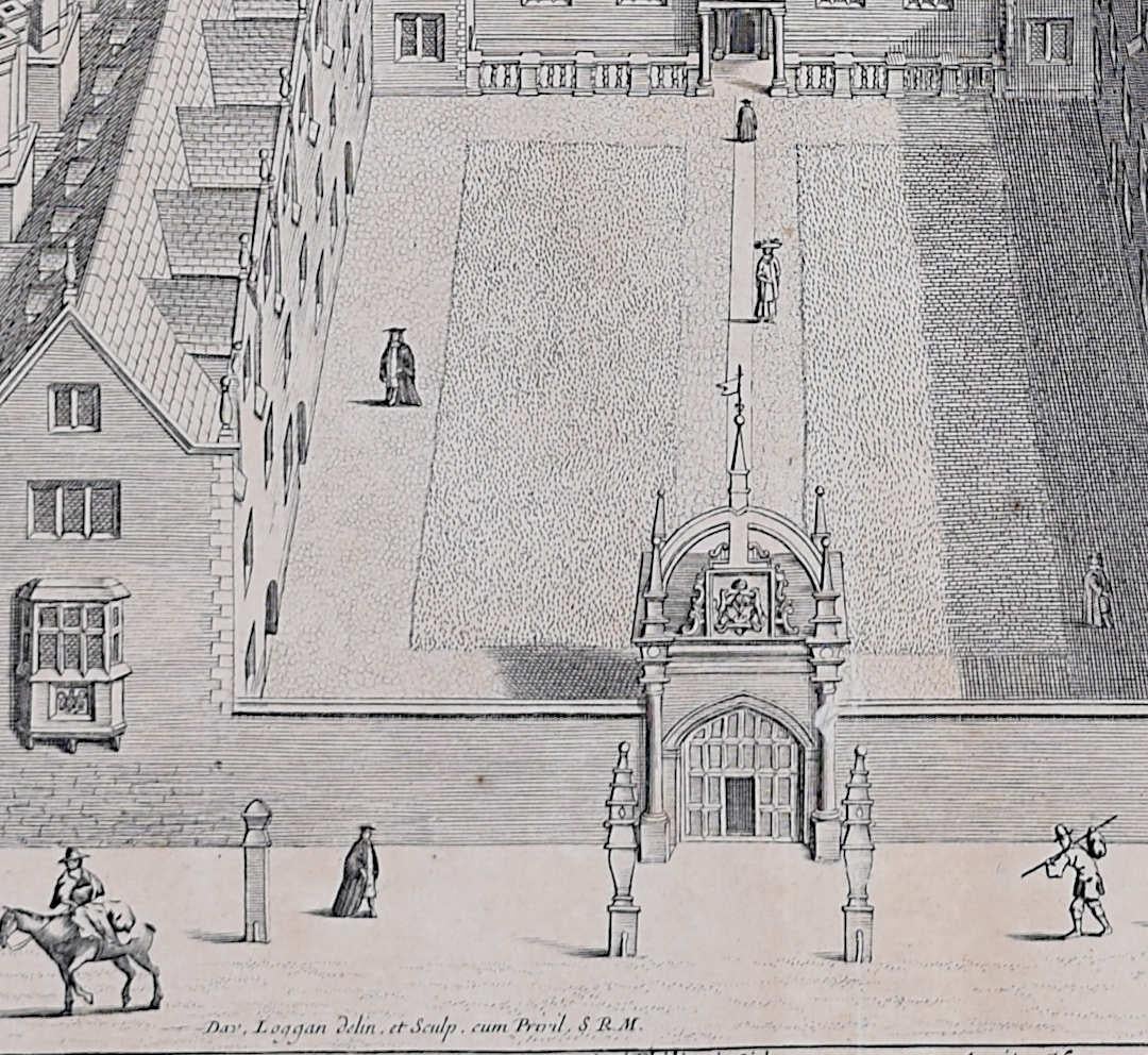 Sidney Sussex College, Cambridge grabado por David Loggan en venta 2
