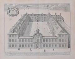 Gravure de David Loggan pour le St Catharine's College, Cambridge, 1690