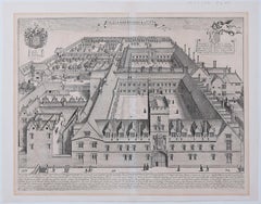 St John's College, Oxford 1675 engraving by David Loggan