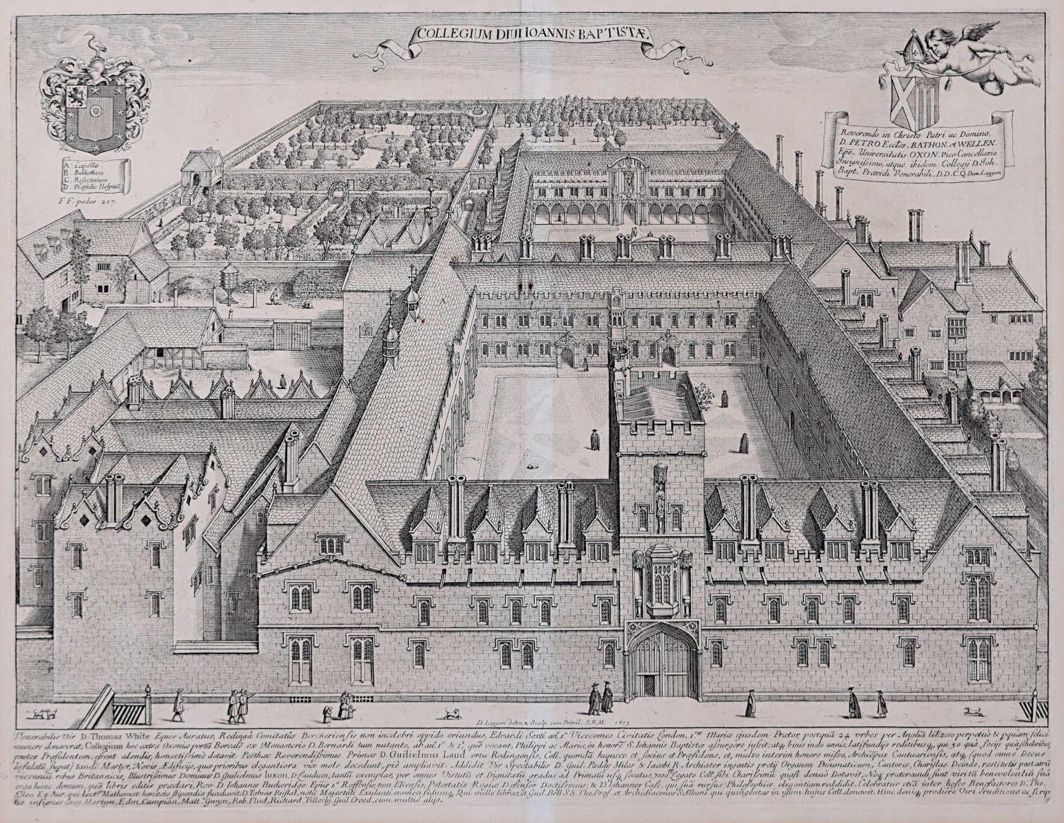 Para ver otras vistas de Oxford y Cambridge, desplázate hasta "Más de este vendedor" y, debajo, haz clic en "Ver todo de este vendedor", o envíanos un mensaje si no encuentras la vista que buscas.

David Loggan (1634 - 1692)
St John's College,