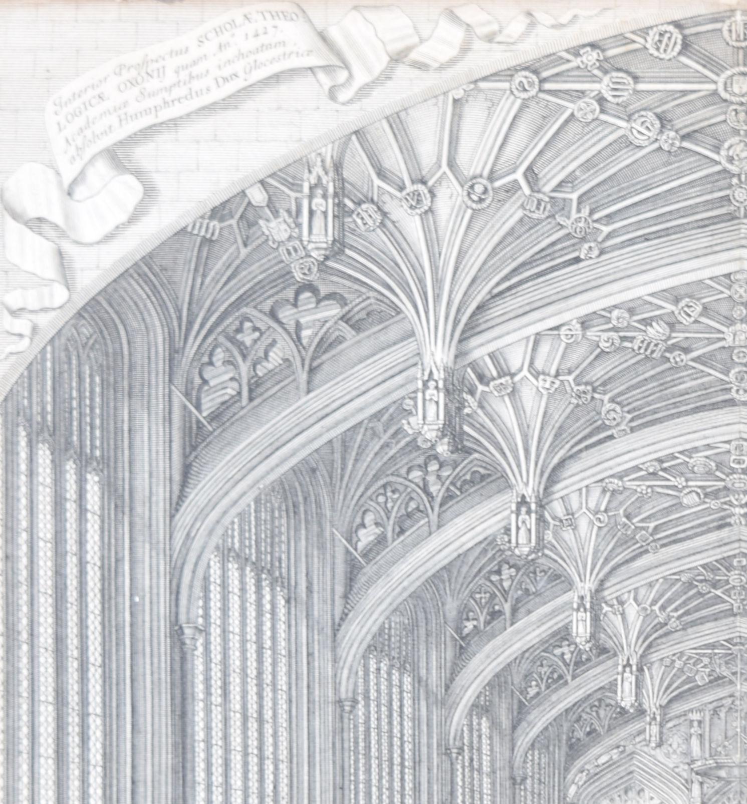 The Divinity School, University of Oxford David Loggan 1675 engraving For Sale 1