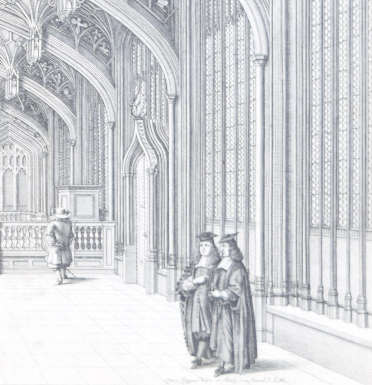 La Divinity School, Université d'Oxford David Loggan gravure de 1675 en vente 4