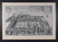 Trinity College, Cambridge engraving by David Loggan