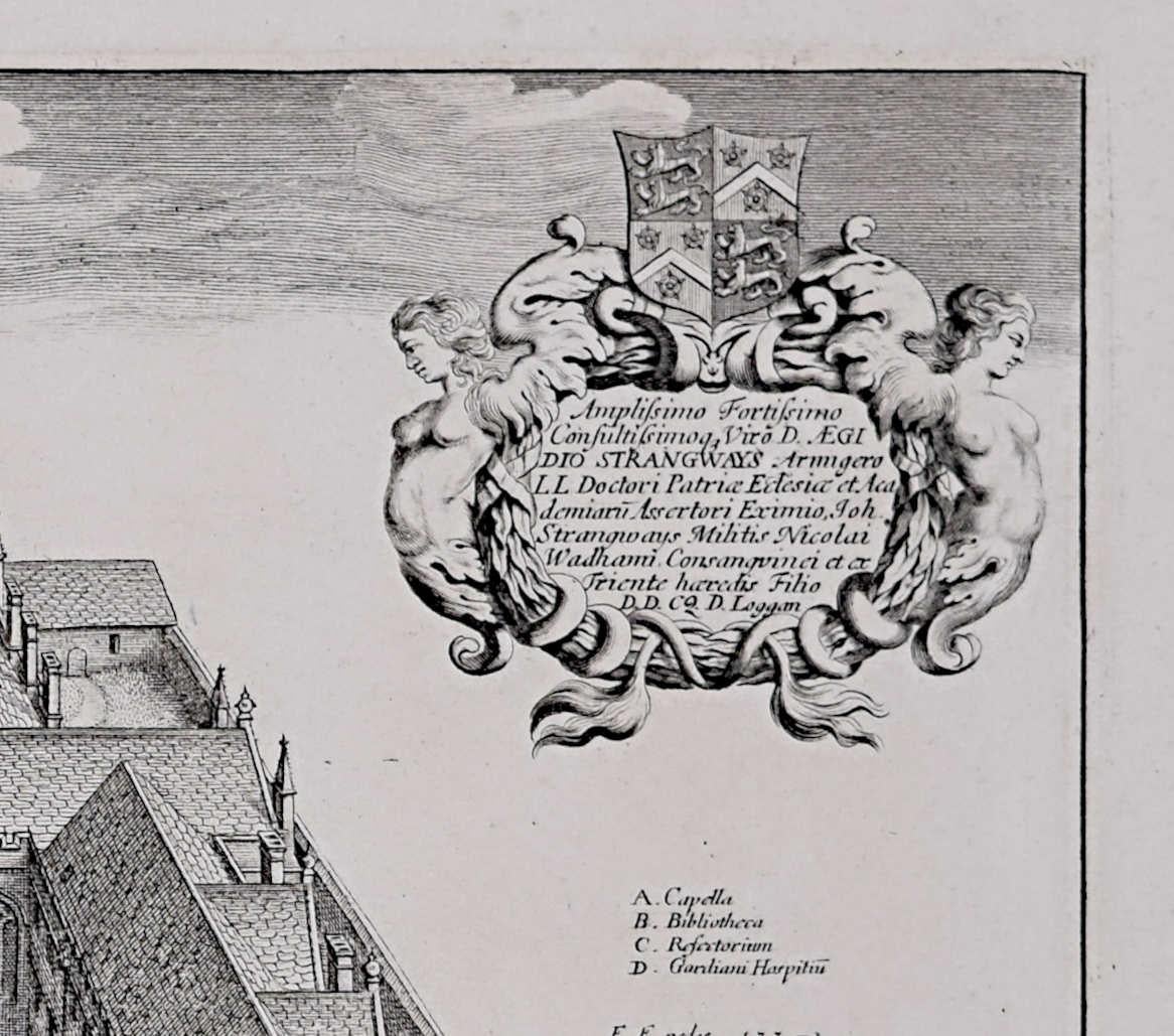 Wadham College, Oxford 1675 grabado por David Loggan en venta 2