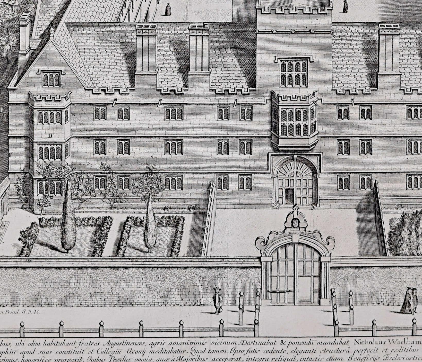 Wadham College, Oxford 1675 grabado por David Loggan en venta 3