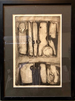 David Manzur Columbian Mixed Media 1960er Jahre Abstrakte Kunst Lateinamerikanische Kunst