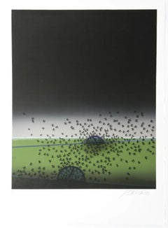 David Manzur Colombian Amazon Jungle Color Lithograph Latin American Abstract