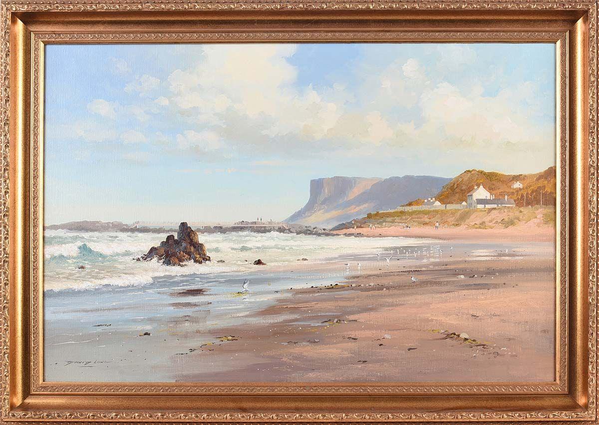 David Long Landscape Painting - Painting of the Irish Sea Coastline by British Post-War & Contemporary Artist