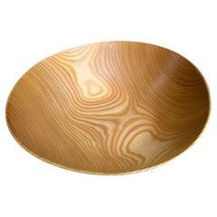 Vintage David Lory Woodworker Black Ash Studio Turned Decorative Bowl, 2009