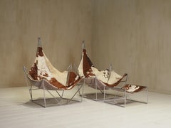 David’ lounge chairs and hocker by Odile Mir, France 1972