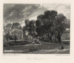 Antique (after) John Constable mezzotint "East Bergholt"