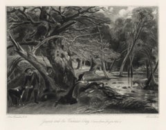 David Lucas - (d'après) I John Constable mezzotint "Jacques et le cerf blessé" (d'après) I John Constable mezzotint "Jacques et le cerf blessé"